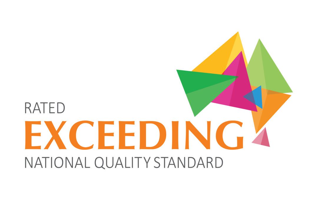 Our shared Vision for Kids College Childcare: rated as exceeding the national standards